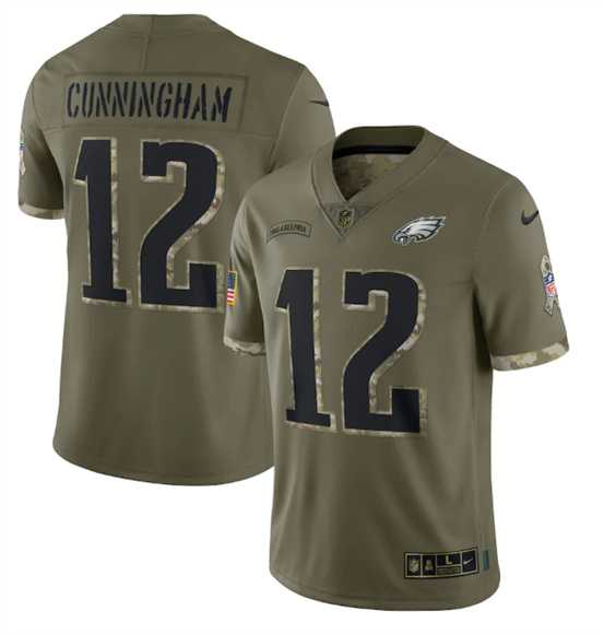 Men's Philadelphia Eagles #12 Randall Cunningham 2022 Olive Salute To Service Limited Stitched Jersey,We sell and wholesale Men's Philadelphia Eagles #12 Randall Cunningham 2022 Olive Salute To Service Limited Stitched Jersey on line form chian!